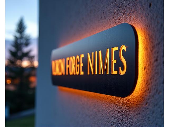 Custom laser-cut metal business sign